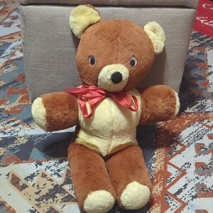 vintage PLUSH teddy bear CARNIVAL PRIZE 1960S